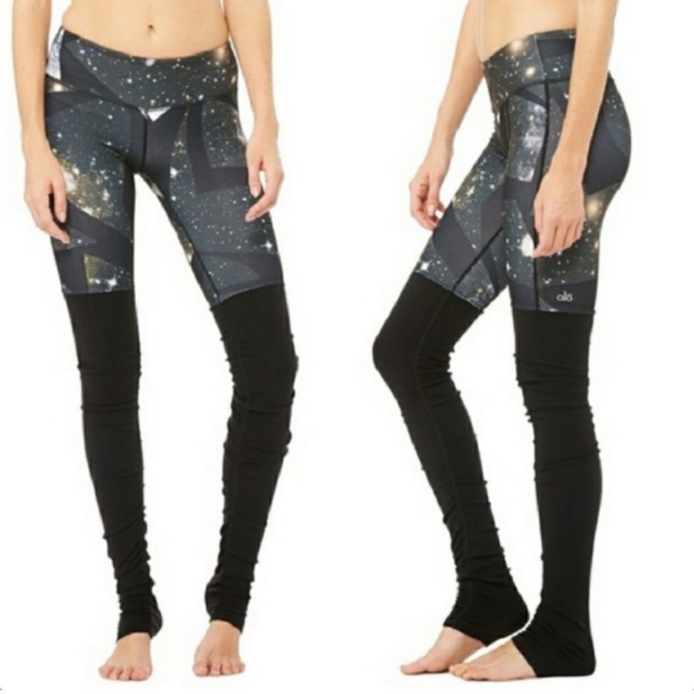 Alo Yoga goddess leggings galaxy print women’s size small